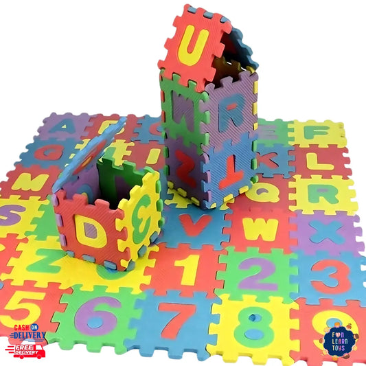 Alphabet & Number Puzzle Play Mat - Scientifically Proven to Accelerate Learning and Help Kids Master Letters & Numbers Faster